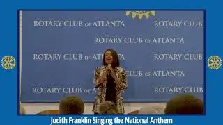 Judith Franklin singing the National Anthem