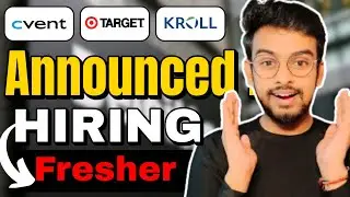 Cvent, Target, Kroll Urgent Hiring Drive | OFF Campus Drive For 2026, 2025 Batch | Fresher Jobs