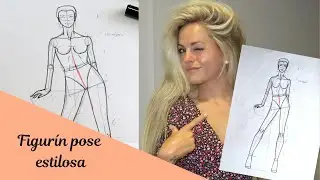 Cómo dibujar pose estilosa en un figurín de moda
