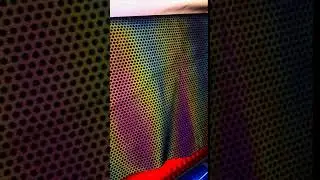 Rainbow reflective mesh fabric