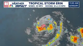 Tracking Tropical Storm Erin: August 12, 2025