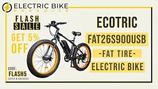 Ecotric 36V12Ah 500W Fat Tire Electric Bike FAT26S900USB Review by Electric Bike Paradise
