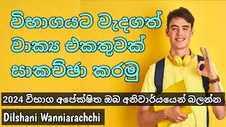 විභාගයට වැදගත් වාක්‍ය | 2024 විභාග ඔබටම | Dilshani Wanniarachchi
