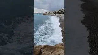 Azure waves in Nice, France