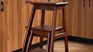 Folding Step Ladder Wooden Step Stool🤎