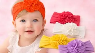 هدبند گل پارچه‌ای بچگانه | ایده شیک برای کوچولوها