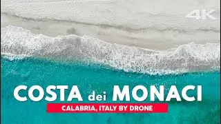 COSTA DEI MONACI by drone 4K,  Calabria aerial drone footage, Italy
