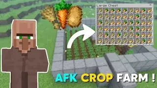 Automatic AFK Crop Farm In Minecraft 1.21+ (Java/Bedrock/Console/Pocket/Mcpe) 