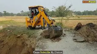 JCB Backhoe Breaking Bridge Wall | JCB Working for New Bridge Construction