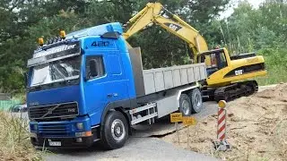 Piaski Meeting - Volvo FH12 + STAR Ż28 - RC Trucks on Construction Site 1/14 Scale