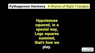 Pythagorean Harmony: A Rhyme of Right Triangles
