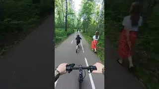 Чуть не разбился) 37 км/ч на обычном самокате #escooter #электросамокат #самокат #ninebot #покатушки