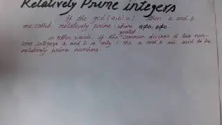 Relatively Prime Integers @ mathematics portal