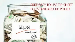 How to make a tip sheet in Excel or Google Sheets