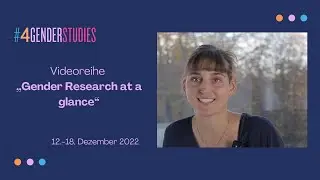 Gender Resear at a Glance: Friederike Beier