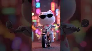 This biker Kitty h&aacute;s a top-secret mission