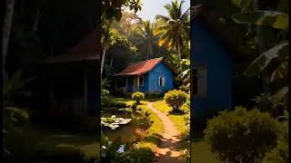 🏡 Tranquil Cabin Retreat: A Tropical Escape #cottagecore #peaceful #home #relax #aesthetic #house