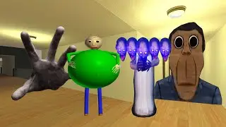 Granny First Year, Baldi's Basics, Scary Hand And Obunga Nextbot in The Hole Nextbot Gmod