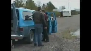 Skoteråkning på vatten, midsommar 1996 i Kiruna.