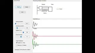Mass-Spring-Damper Simulation: Time Series Display
