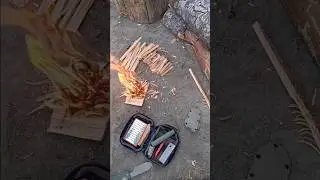 How To Start A Fire With (Swiss Tech Lodern Kit) Fire Starter!  #edc #survival #fire #adventure