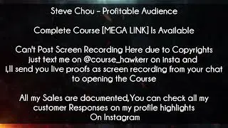 Steve Chou Course - Profitable Audience Download