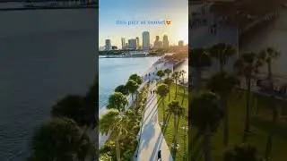 St. Pete Pier at golden hour 🤩 #StPete #StPetePier #Florida #Sunset #GoldenHour #TimeLapse #FL