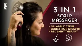 3-in-1 Scalp Massager by KRIS KROS | LED Light + Oil Therapy for Faster Hair Growth