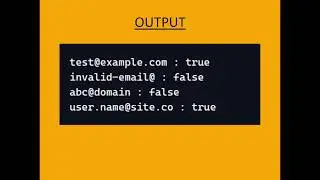 Java Programming : Email Validation