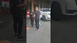 Birthday Bash ATL : Killer Mike jumps out of All white escalade before his set.