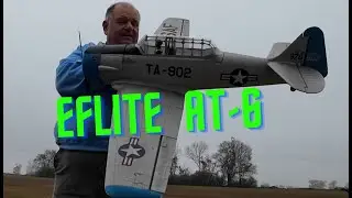 E-Flite AT-6 Texan Low Ceiling Winter Flight LA Style #rcplane  #rcflying #drone