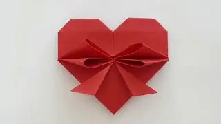 ORIGAMI DE CORAÇÃO COM LAÇO