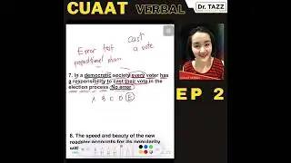 EP 2 ข้อสอบ CUAAT VERBAL โดย @drtazz.engstudio
