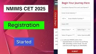 NMIMS CET 2025 Registration Started | NMIMS CET Application form Started 2025 | MDE