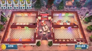 Overcooked 2 Campfire Cook Off Kevin Level 1 - PERFECT SCORE 3 Stars (No Commentary Gameplay)