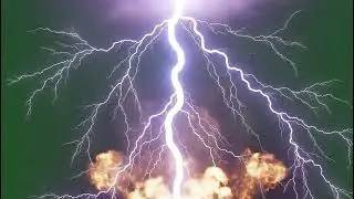 Emotional Lightning Strike Green Screen Overlay for Dramatic Film Moments