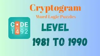 Cryptogram Level 1981 - 1990 Answer | Cryptogram Puzzle Game Solutions 🔐🧠 | Mini Boss