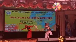 Duet Dance performance at Dronacharya college By GCTE Dharamshala students 2nd position .
