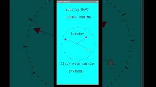 make analog clock by turtle | analog clock by python 