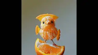 Creative Orange Bird 🍊🐦 | Amazing Fruit Art & Satisfying Visuals  #synthetica  #aicreativechannel