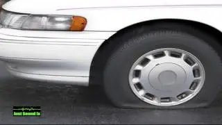 flat tyre pop sound
