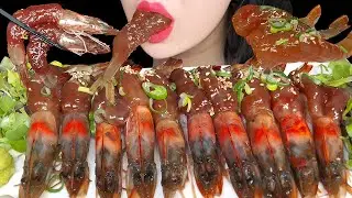 간장새우 초밥 먹방 ASMR MUKBANG SOY SAUCE SHRIMP SUSHI EATING SOUNDS