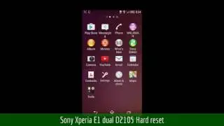 Sony Xperia E1 dual D2105 Hard reset