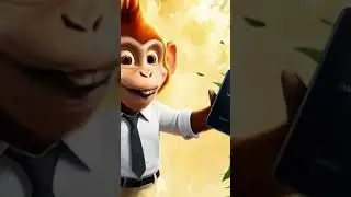 Monkey Business! 🐒 Animated Duo's Selfie Adventure