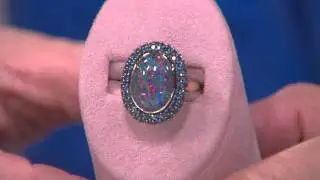 Australian Opal Triplet & Blue Sapphire Ring 14K Gold 0.85 ct tw with Jill Bauer