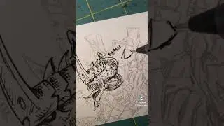 Hive Tyrant #youtubeshorts #art #drawing #warhammer #40k #alien #gaming