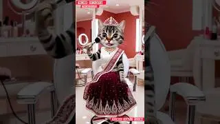 ✨ Cute Billi Bridal Makeup Transformation 😻💍 | Stunning Dulhan Look! 💄 #BridalGlow #Cat #CatCartoon