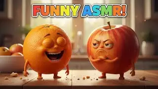 Funny ASMR Talking Orange & Apple 🍊🍎 | 3D 8K Ultra Hyper Realistic Animation