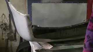 Bumper repair - gluing, preparation for painting and painting