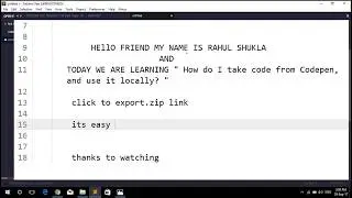 How do i take code from codepen and use it locally  ?